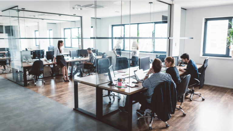 A meeting room, representing considerations for implementing a scalable meeting room booking system